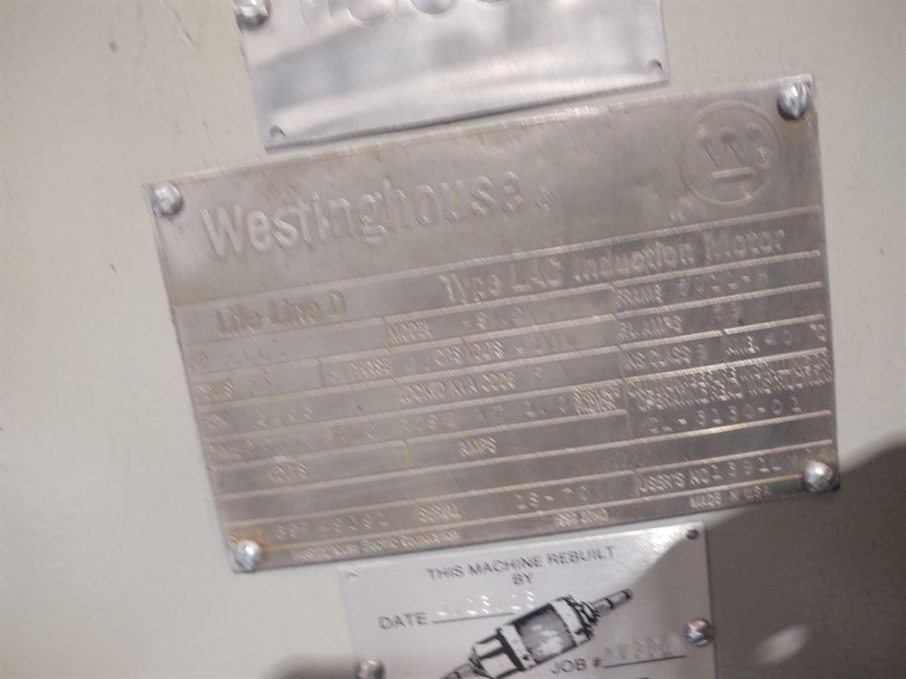 500HP, 3553 RPM, 4160V, West, 5011H, HSW2 Electric Motor