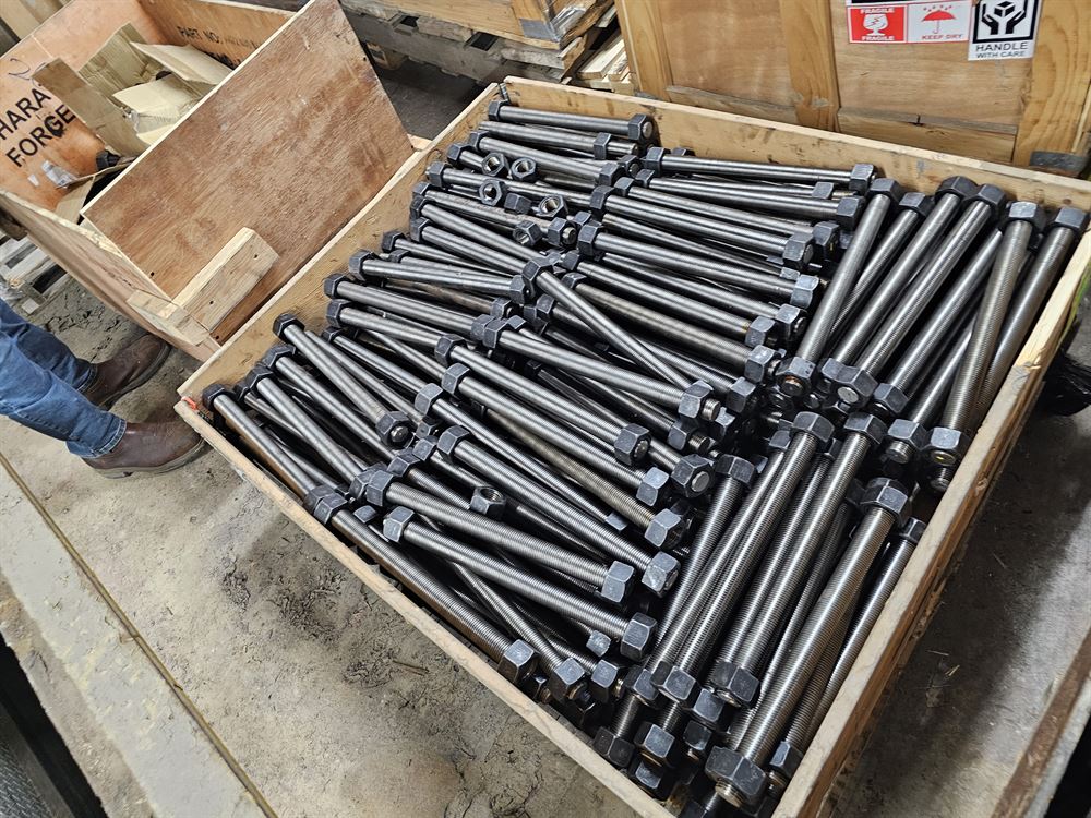 Assorted lot of Large Stud, Bolts, Nuts - Approx 15 Tons