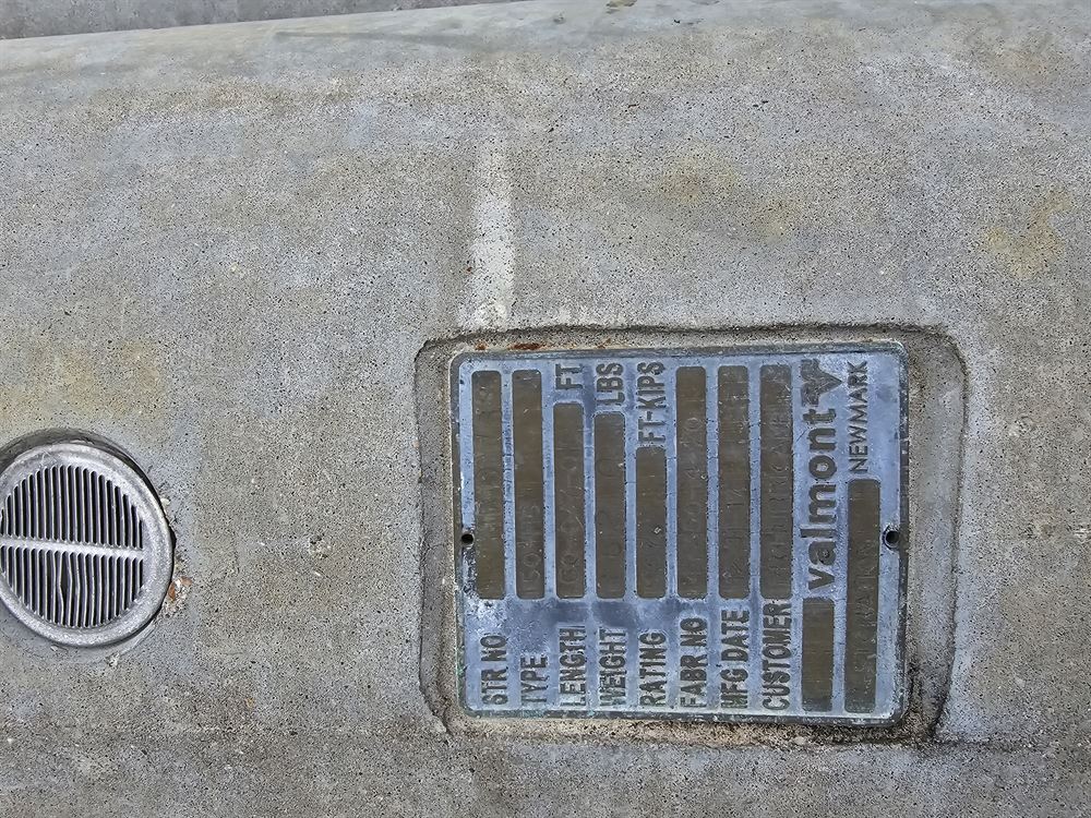 Spun Concrete Poles, Single Section 65 Ft & 50ft H6 Class - Valmont Inc