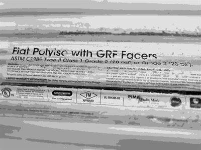 Insulation 2.6"x 4ft x 8ft - Flat PolyISO with GRP Facers  - Aged