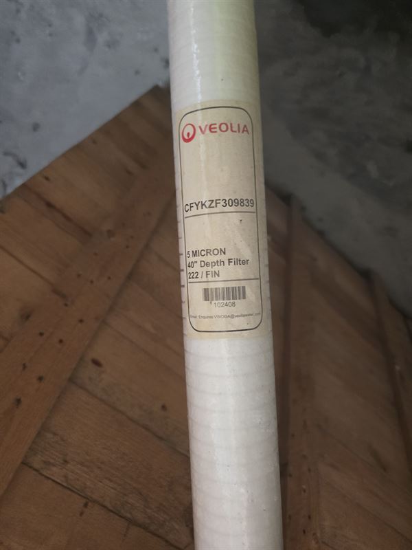 Depth Spun Polypropylene 5µm 40" 222/Fin/Silicone O-rings.