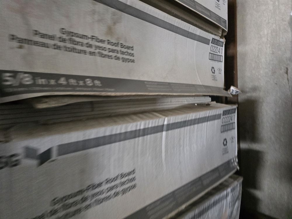 5/8" Secure Rock Gypsum Gypsum Fiber Roof Board- 4ft x 8ft -  Approx 1250 sheets