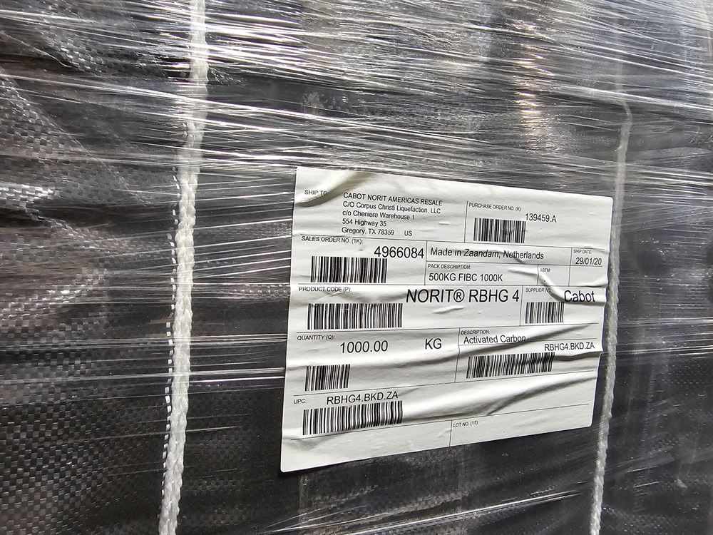 Activated Carbon,  72 tons