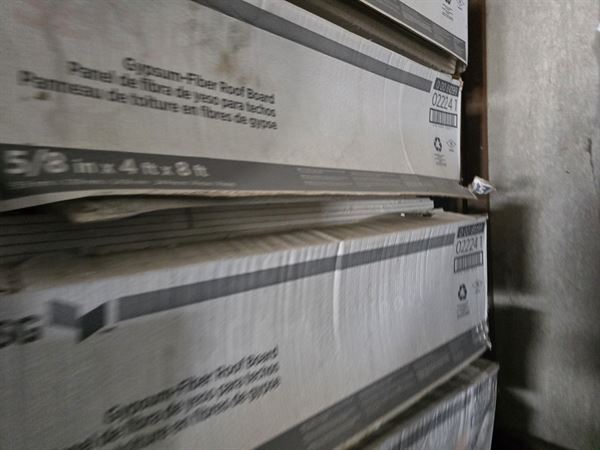 5/8" Secure Rock Gypsum Gypsum Fiber Roof Board- 4ft x 8ft -  Approx 1250 sheets