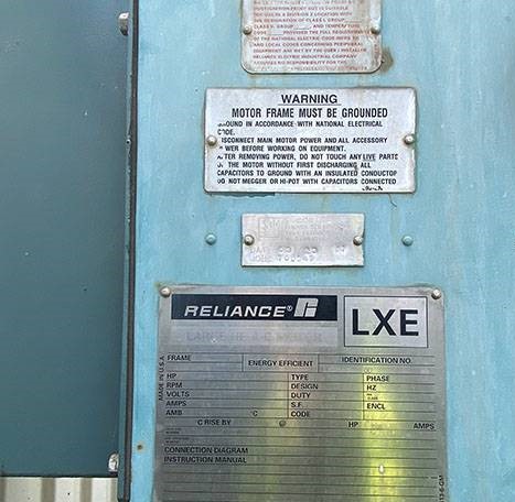 1250HP , 3576 RPM, 2300 Volts, Reliance Electric Motor